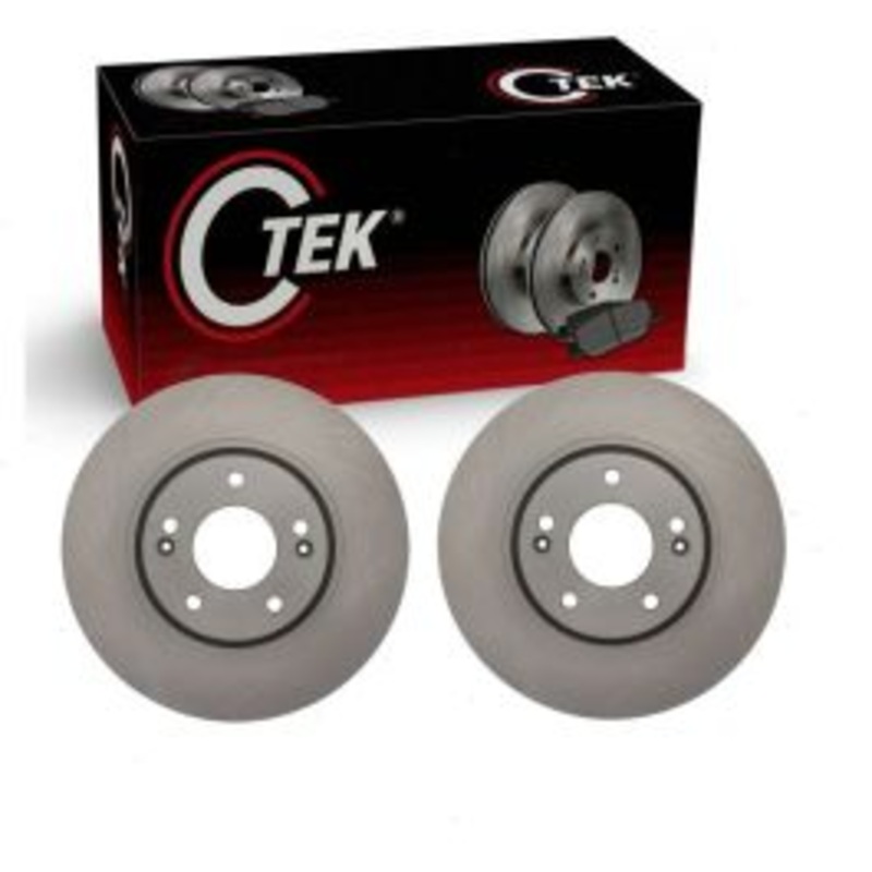 2 pc Centric CTEK Front Disc Brake Rotors for 2010-2018 Kia Forte 2.4L L4