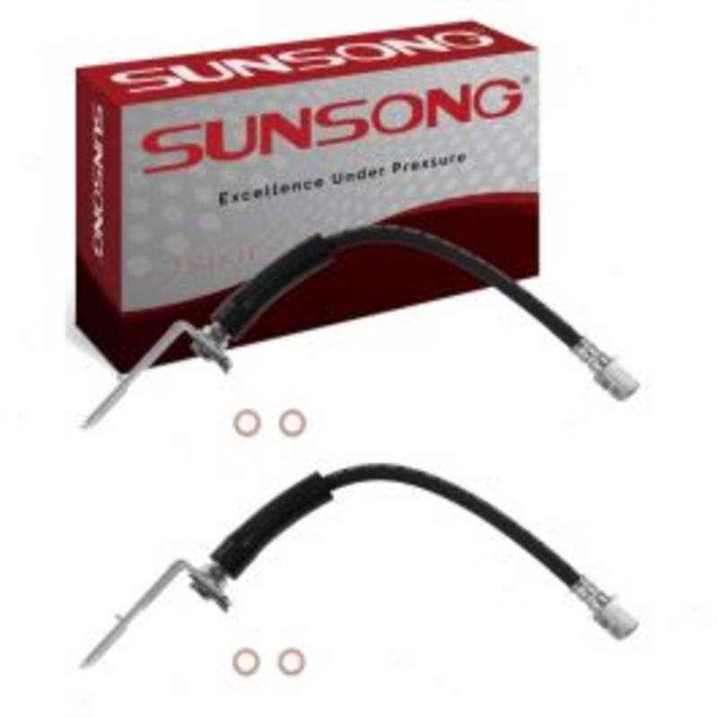 2 pc Sunsong Front Brake Hydraulic Hoses for 2005-2006 Pontiac Pursuit