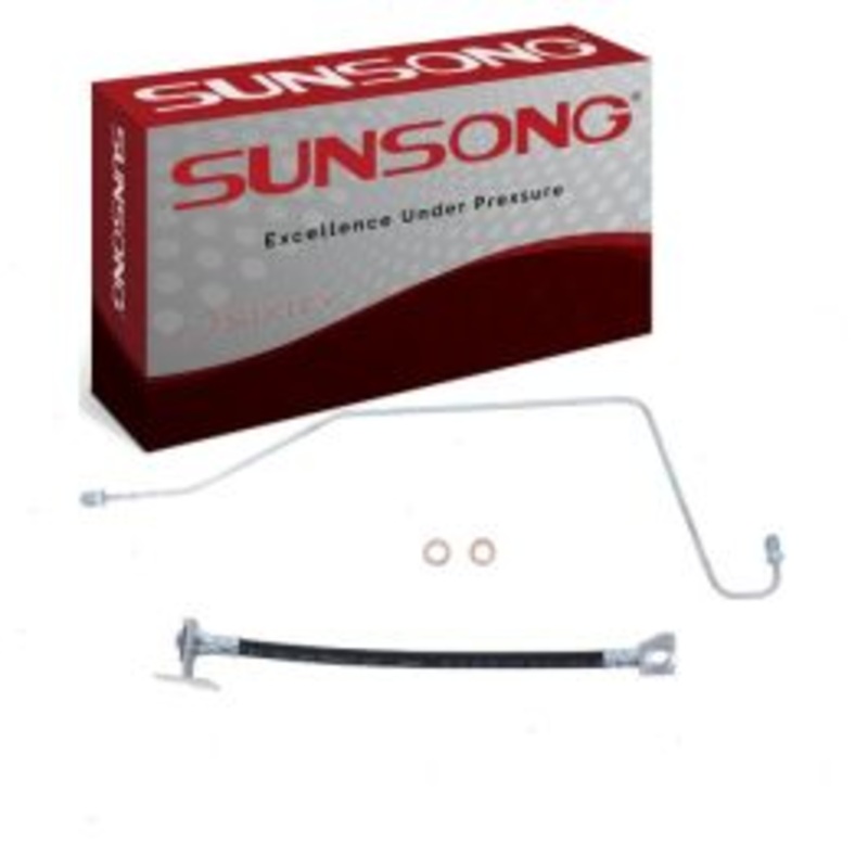 Sunsong Rear Left Brake Hydraulic Hose for 2004 Ford F-150 Heritage 4.2L 4.6L 5.4L V6 V8
