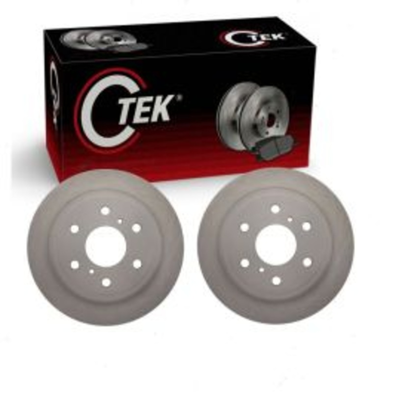 2 pc Centric CTEK Rear Disc Brake Rotors for 2007-2020 Cadillac Escalade ESV