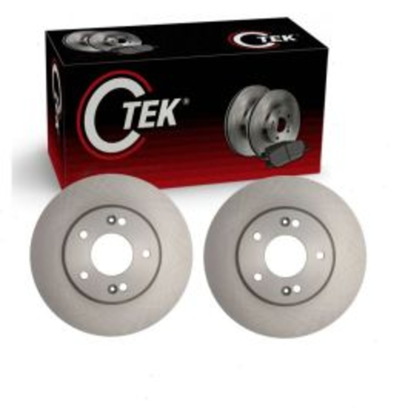2 pc Centric CTEK Front Disc Brake Rotors for 2013-2014 Hyundai Elantra Coupe