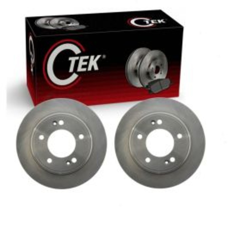 2 pc Centric CTEK Rear Disc Brake Rotors for 2020-2022 Hyundai Venue
