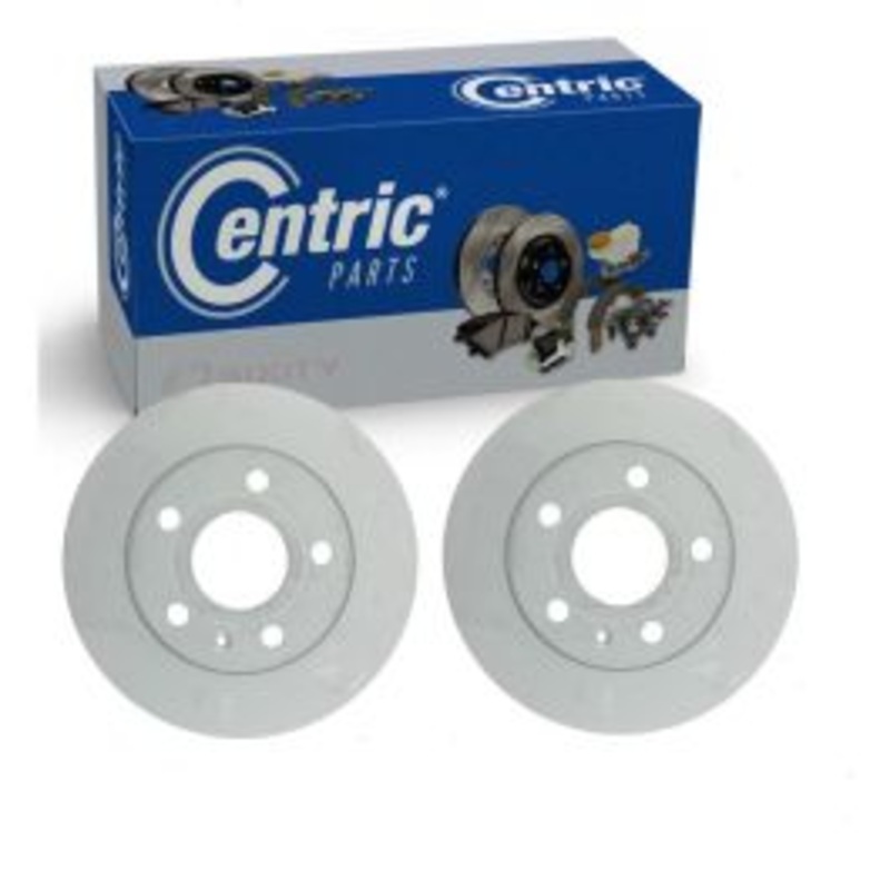 2 pc Centric Premium Rear Disc Brake Rotors for 2010-2022 Audi A3 Quattro