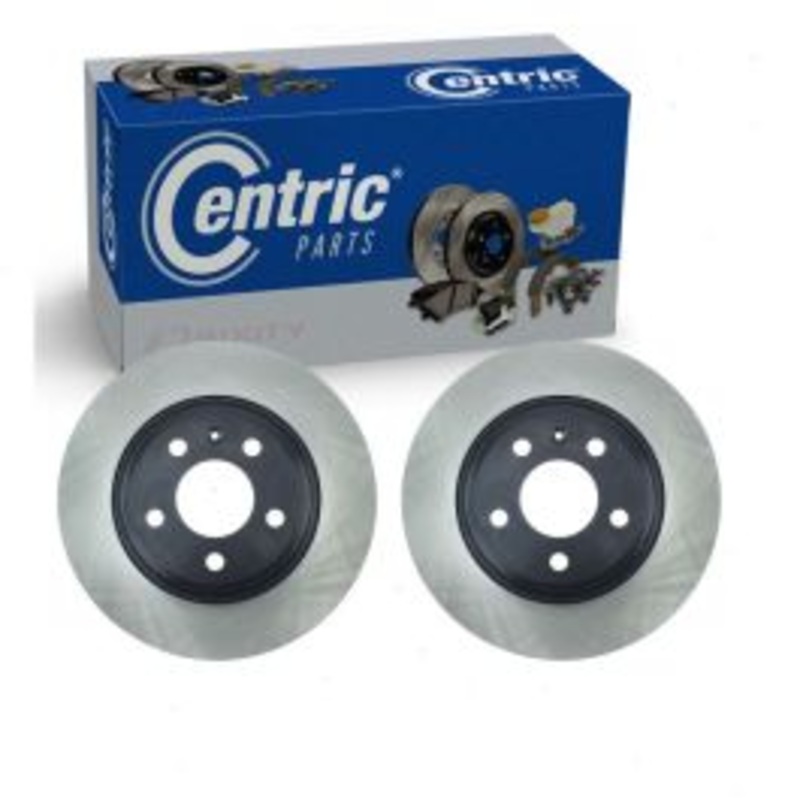 2 pc Centric Premium Rear Disc Brake Rotors for 2012-2013 Audi A6