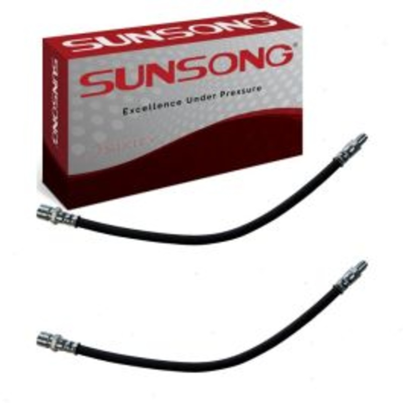 2 pc Sunsong Front Brake Hydraulic Hoses for 1967-1979 Volkswagen Beetle