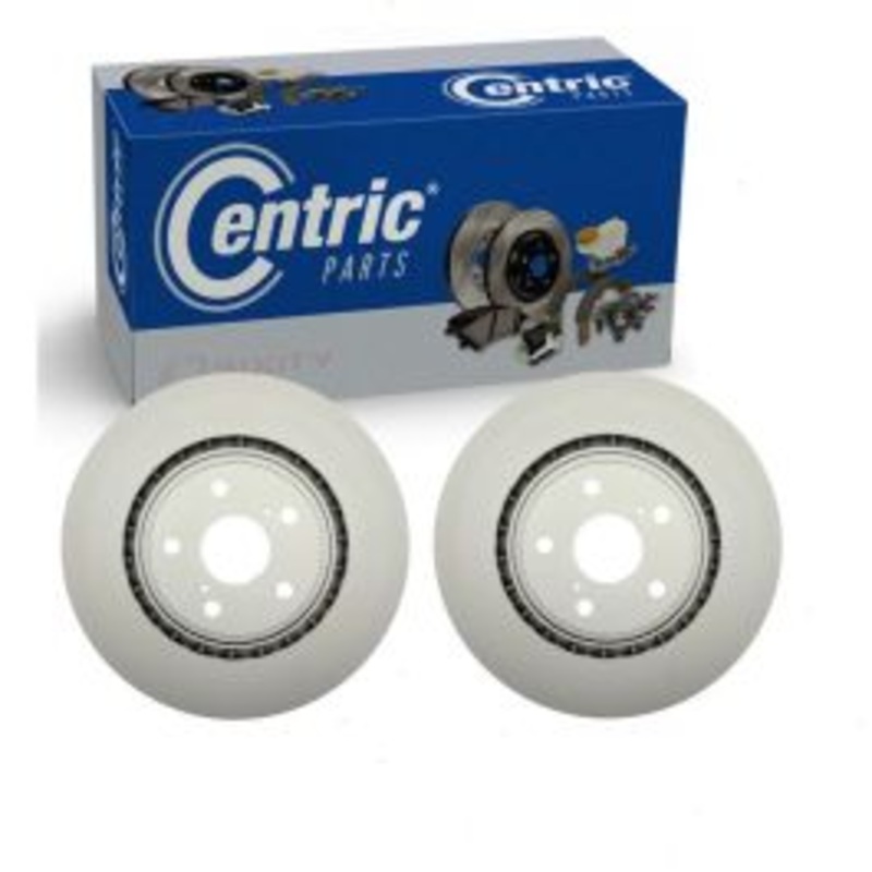 2 pc Centric GCX Front Disc Brake Rotors for 2008-2019 Toyota Highlander