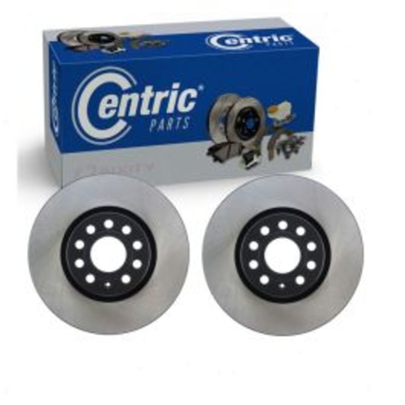 2 pc Centric Premium Front Disc Brake Rotors for 2006-2022 Volkswagen Passat 2.0L 3.6L L4 V6