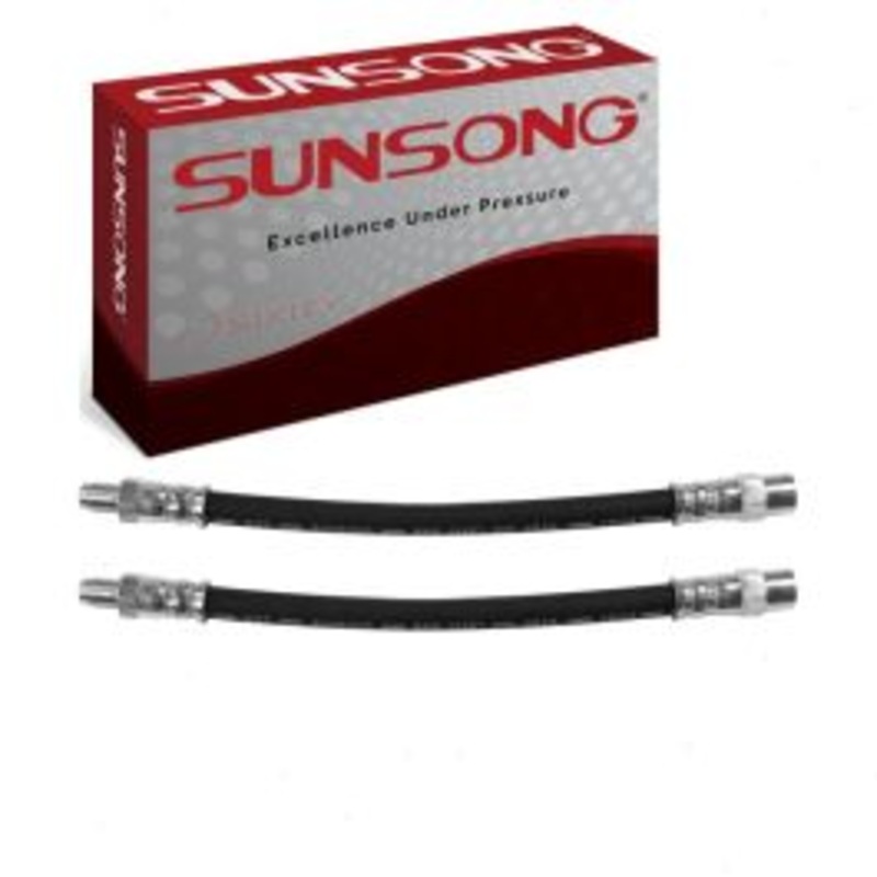 2 pc Sunsong Rear Outer Brake Hydraulic Hoses for 1987-1988 BMW M6