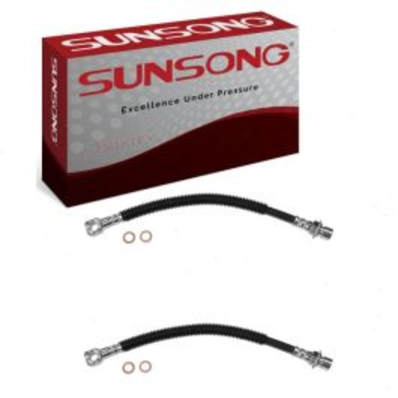 2 pc Sunsong Front Brake Hydraulic Hoses for 1991-1999 Chevrolet S10