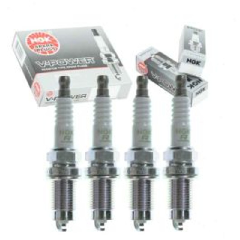 4 pc NGK V-Power Spark Plugs for 1990-1995 Nissan Axxess 2.4L L4