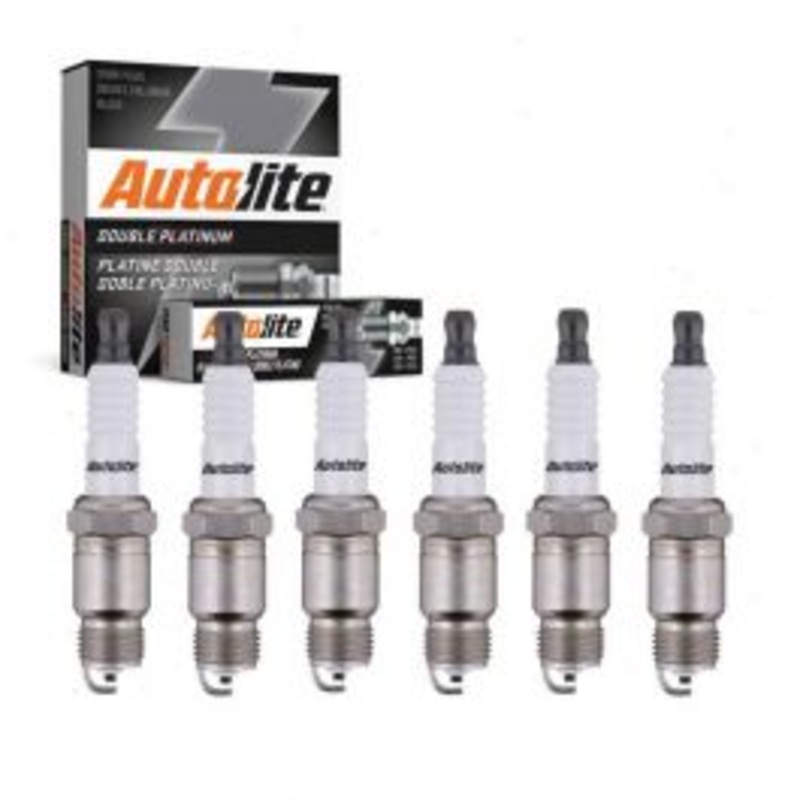 6 pc Autolite Double Platinum Spark Plug for 1971 GMC C25 C2500 Pickup 4.1L