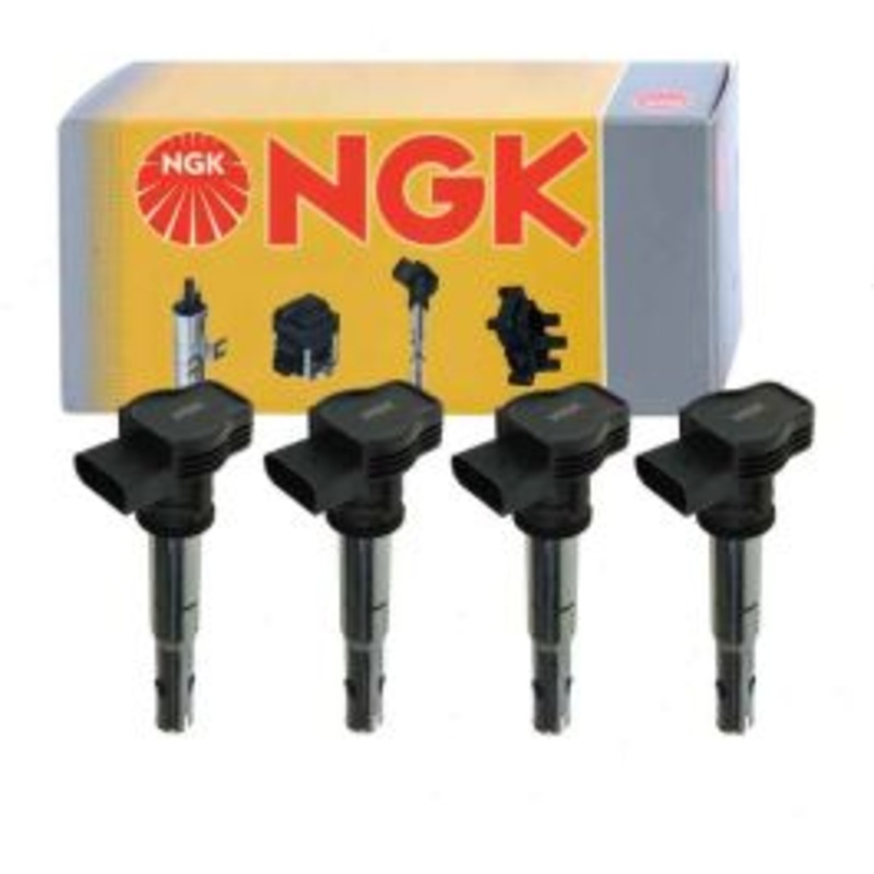 4 pc NGK Ignition Coils for 2012-2014 Audi A6 2.0L L4