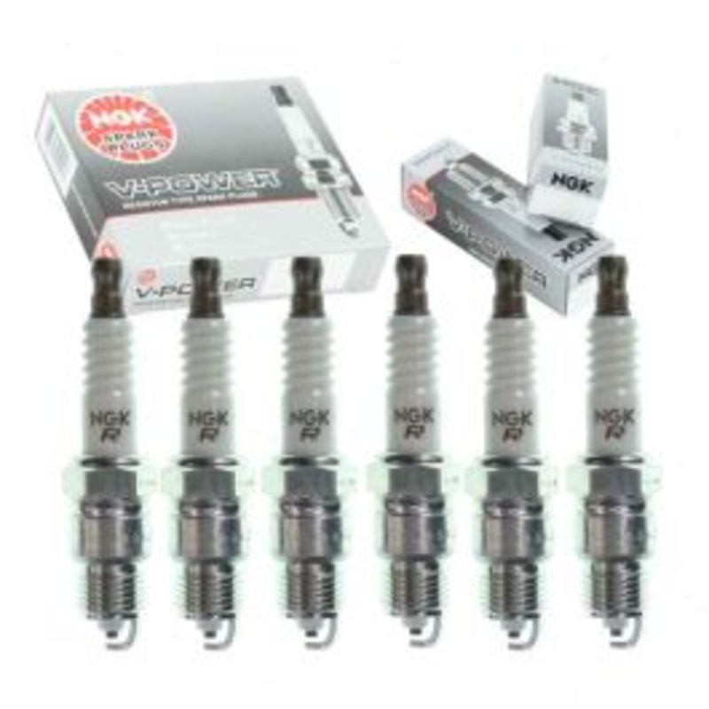 6 pc NGK V-Power Spark Plugs for 1971 GMC K25 K2500 Pickup 4.1L L6