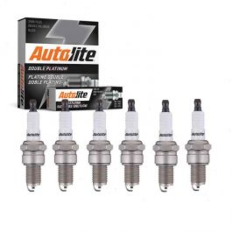 6 pc Autolite Double Platinum Spark Plug for 1975-1976 Ford Pinto 2.8L V6