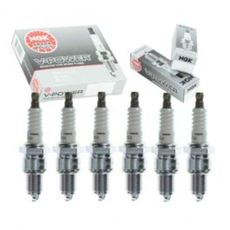 6 pc NGK V-Power Spark Plugs for 1971 International 1310 3.8L L6