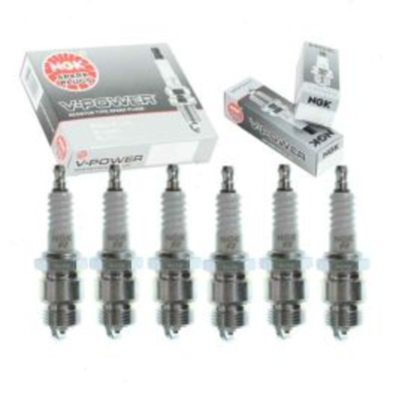 6 pc NGK V-Power Spark Plugs for 1975-1976 Ford P-400 4.9L L6