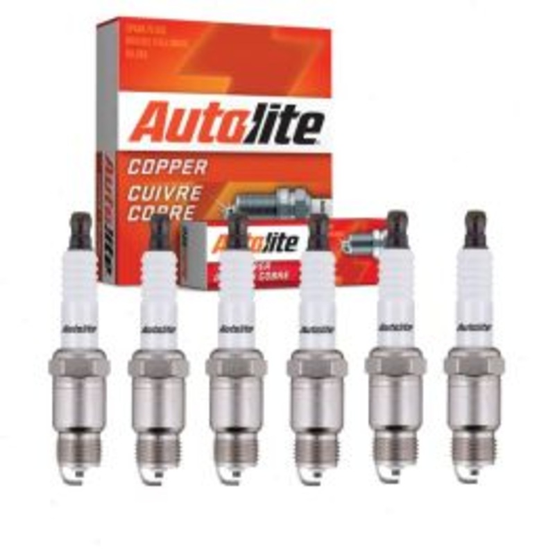 6 pc Autolite Copper Core Spark Plugs for 1971 Chevrolet K20 Pickup 4.1L L6
