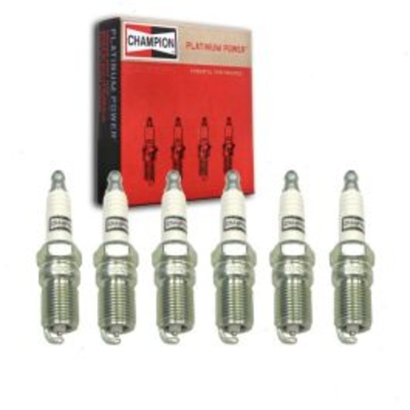 6 pc Champion Platinum Spark Plugs for 1987-1993 Mercedes-Benz 190E 2.6L L6