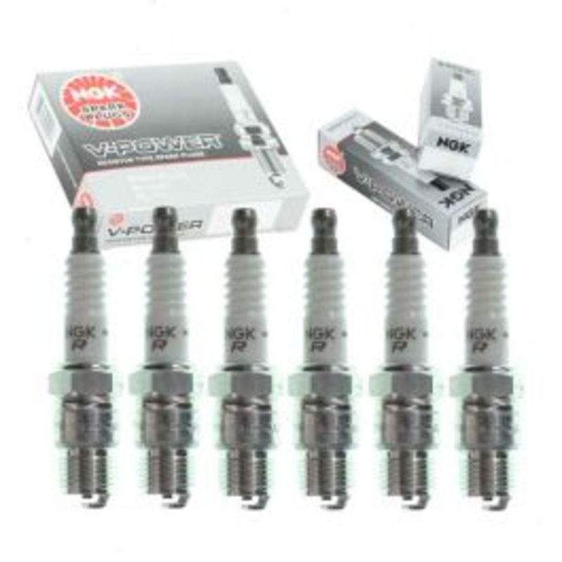 6 pc NGK V-Power Spark Plugs for 1975-1986 Chevrolet K20 4.1L 4.8L L6