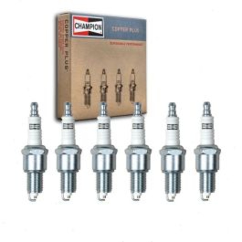 6 pc Champion Copper Plus Spark Plugs for 1963-1966 GMC PB1000 Series 3.2L 3.8L L6