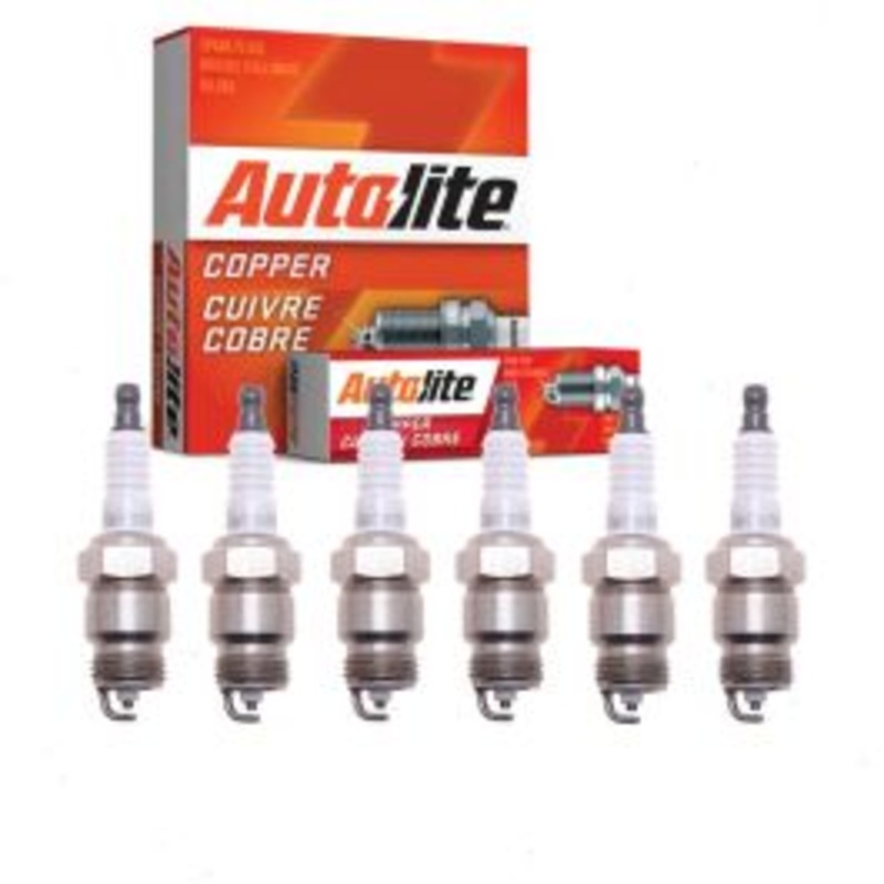 6 pc Autolite Copper Core Spark Plugs for 1977-1986 Ford E-250 Econoline Club Wagon 4.9L L6