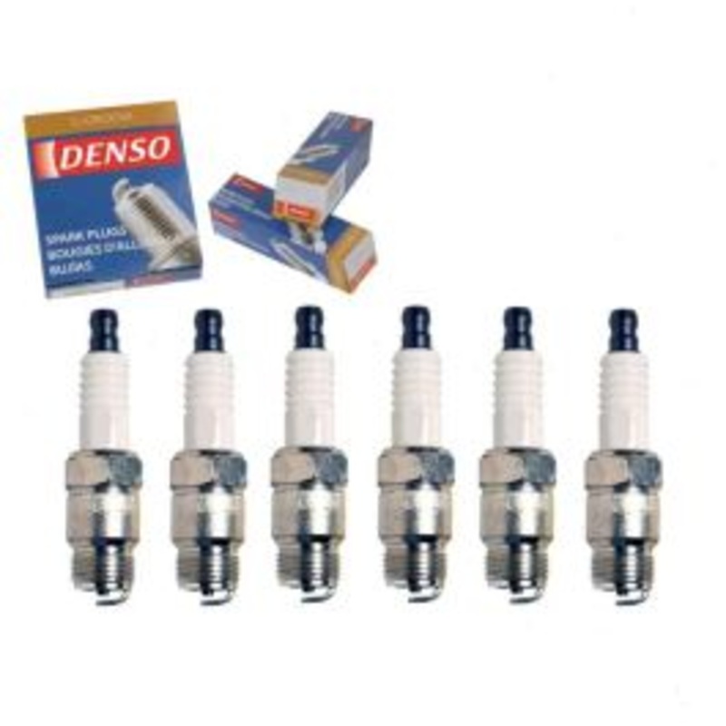 6 pc DENSO Standard U-Groove Spark Plugs for 1975-1978 GMC C15 4.1L 4.8L L6