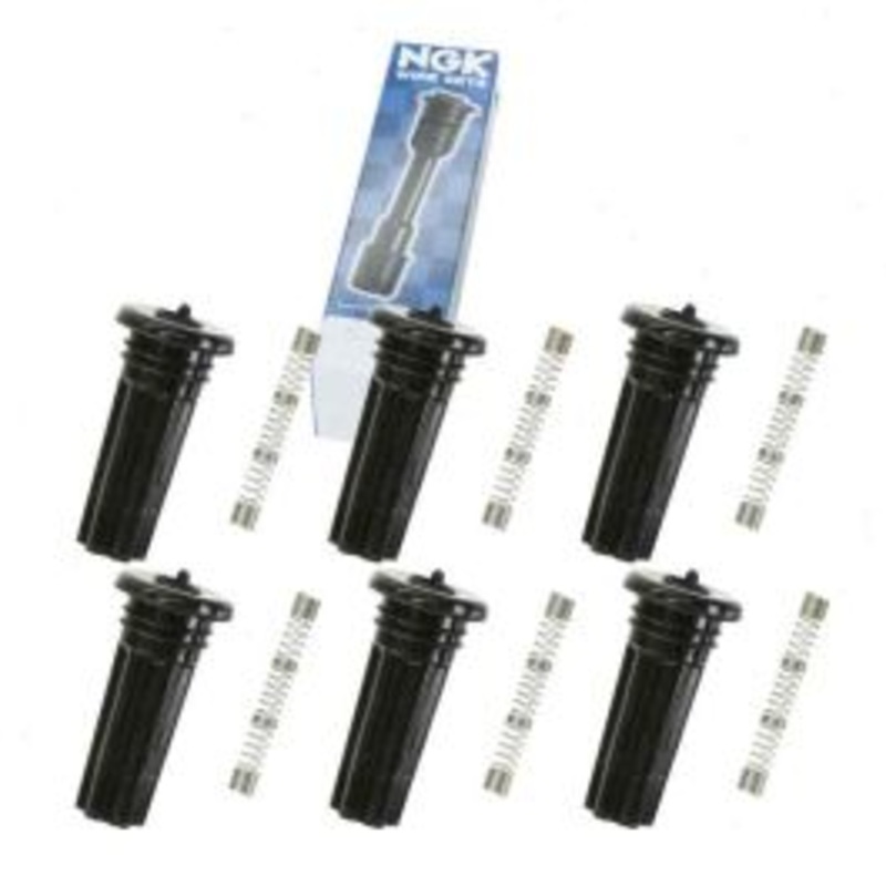 6 pc NGK Ignition Coil Boots for 2000-2005 Jaguar S-Type 3.0L V6
