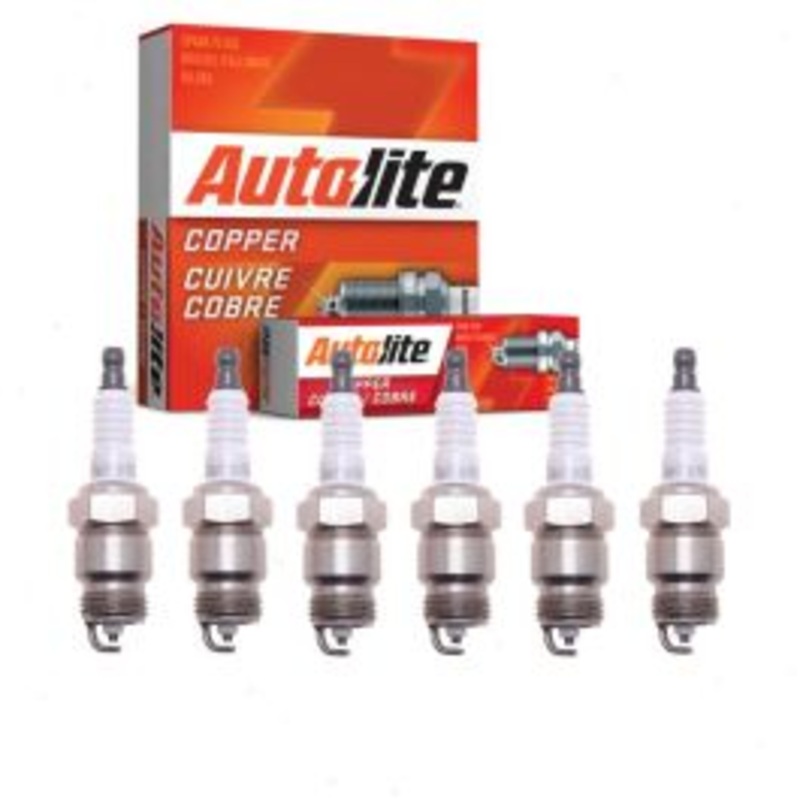 6 pc Autolite Copper Core Spark Plugs for 1967-1972 Ford Ranch Wagon 3.9L L6