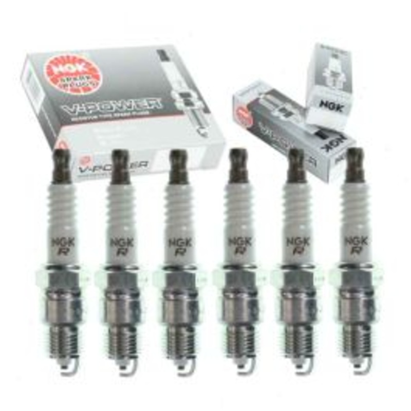 6 pc NGK V-Power Spark Plugs for 1975-1976 Plymouth Scamp 3.7L L6