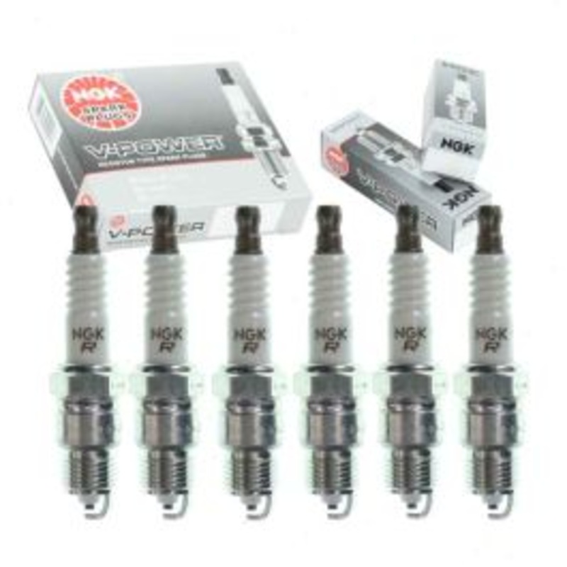6 pc NGK V-Power Spark Plugs for 1975-1987 Dodge W100 3.7L L6