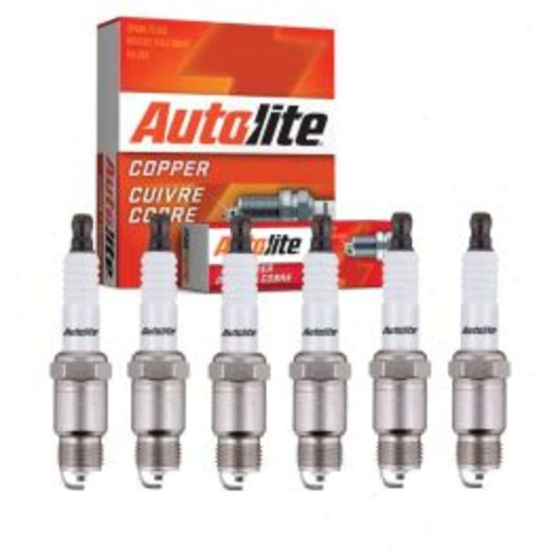 6 pc Autolite Copper Core Spark Plugs for 1970-1973 Chevrolet Bel Air 4.1L L6