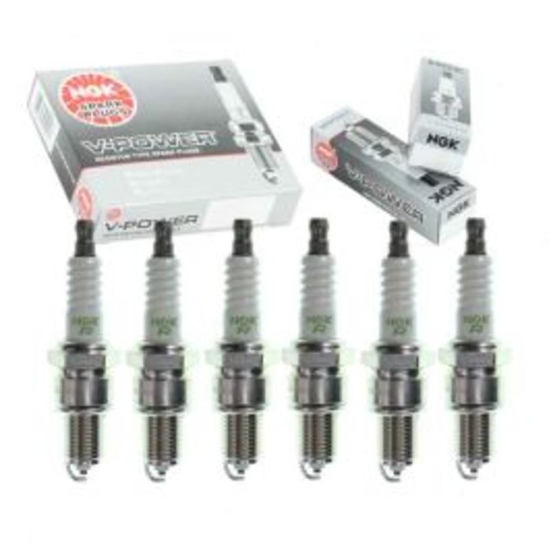 6 pc NGK V-Power Spark Plugs for 1965-1966 Toyota Land Cruiser 3.9L L6