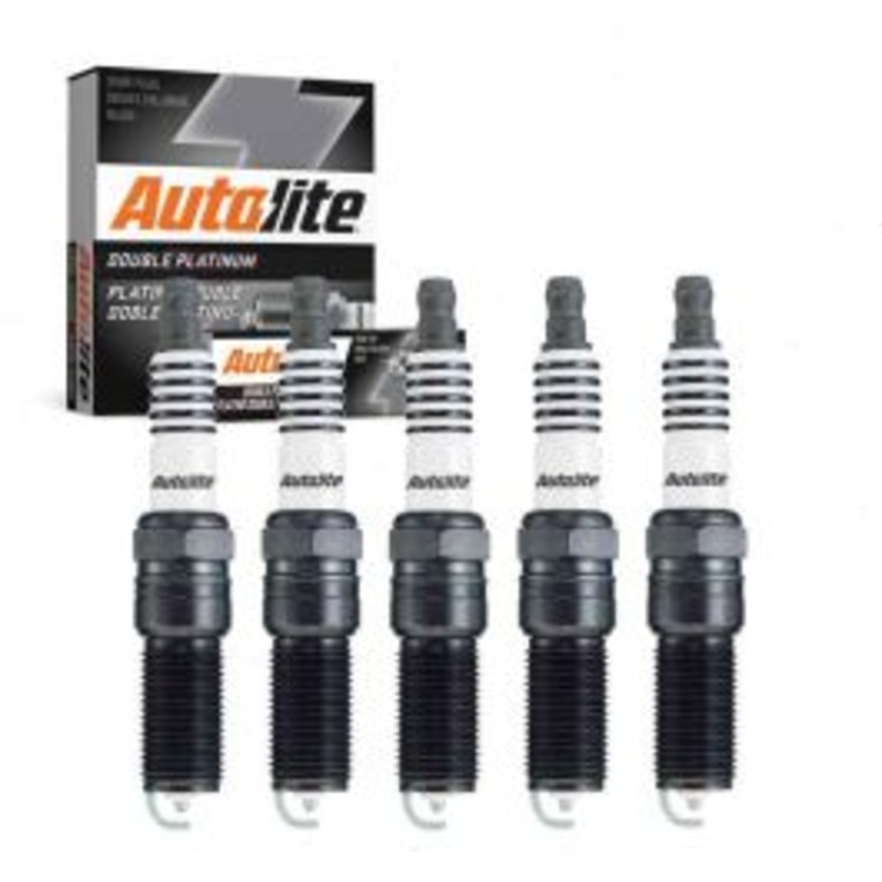 5 pc Autolite Double Platinum Spark Plug for 2006-2010 Hummer H3 3.7L L5