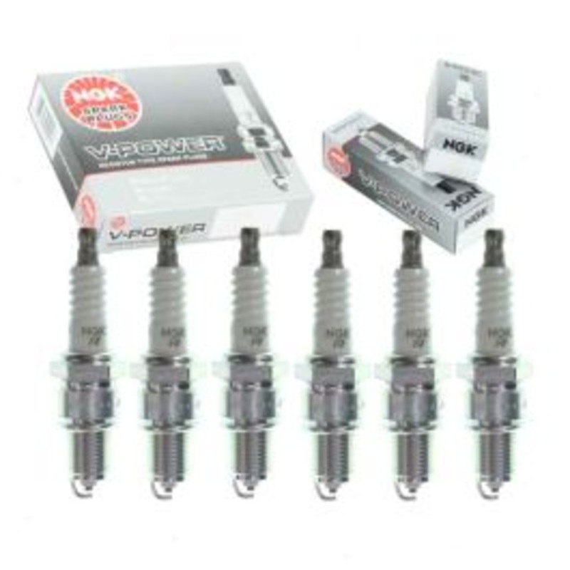 6 pc NGK V-Power Spark Plugs for 1972 International M1200 4.2L L6