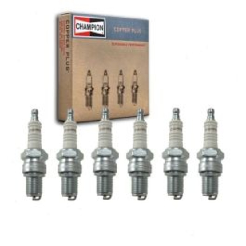 6 pc Champion Copper Plus Spark Plugs for 1966 Fargo D200 Pickup 3.7L L6