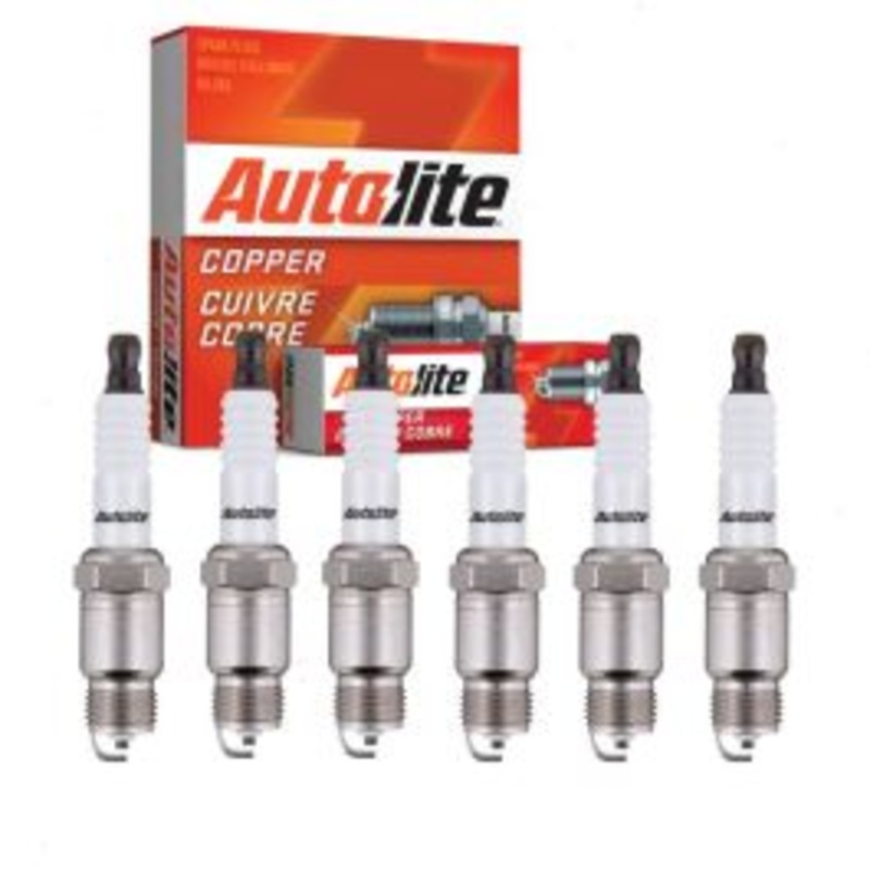6 pc Autolite Copper Core Spark Plugs for 1970-1980 Pontiac Parisienne 3.8L 4.1L L6 V6