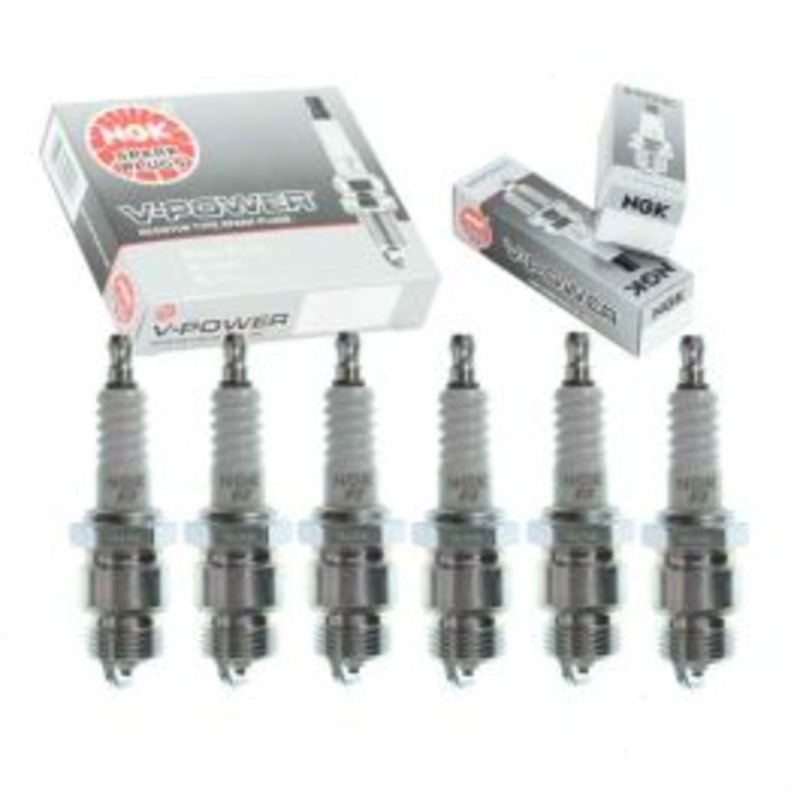 6 pc NGK V-Power Spark Plugs for 1966-1967 Mercury Voyager 3.3L L6
