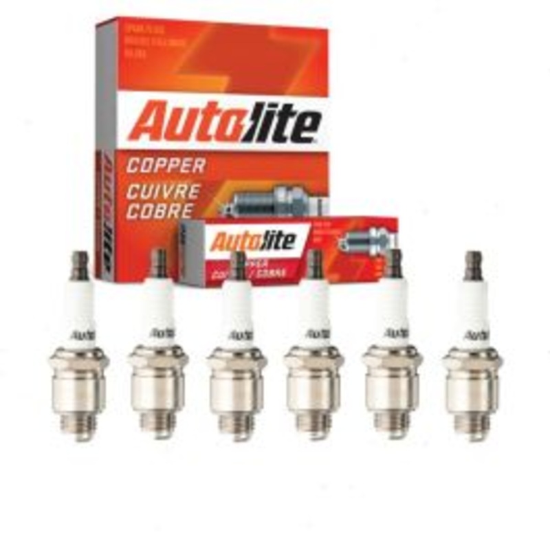 6 pc Autolite Copper Core Spark Plugs for 1949-1953 Kaiser Deluxe 3.7L L6
