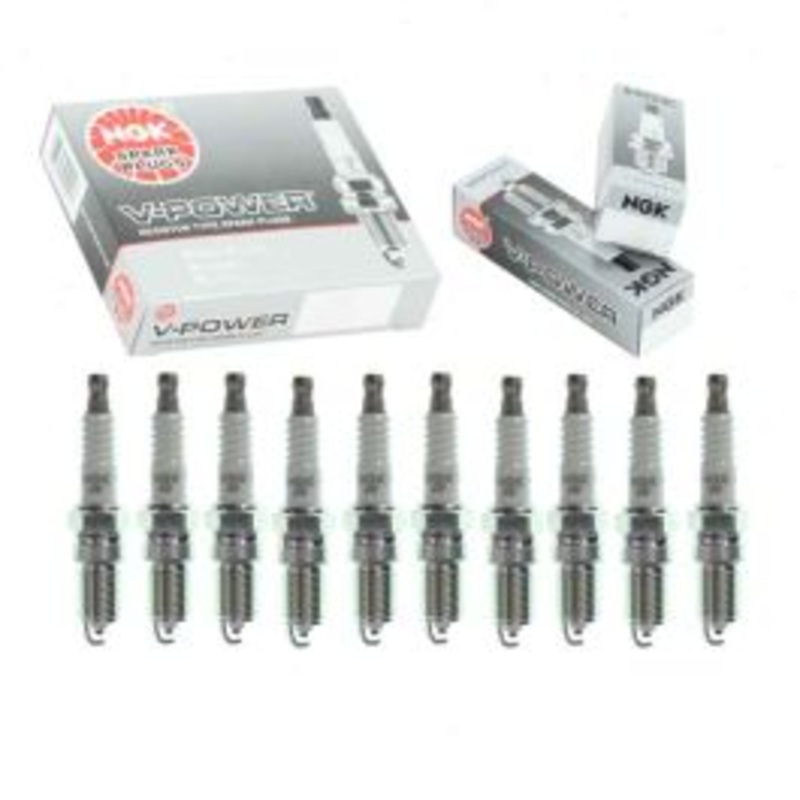 10 pc NGK V-Power Spark Plugs for 2000-2005 Ford Excursion 6.8L V10