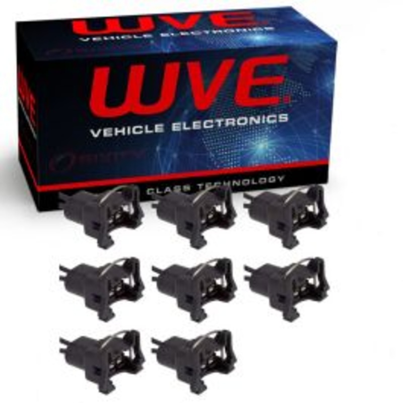 8 pc Wells WVE Fuel Injector Connectors for 2000-2010 BMW 545i 550i 645Ci 650i 745i 745Li 750i 750Li M5 X5 Z8 4.4L 4.8L 5.0L V8