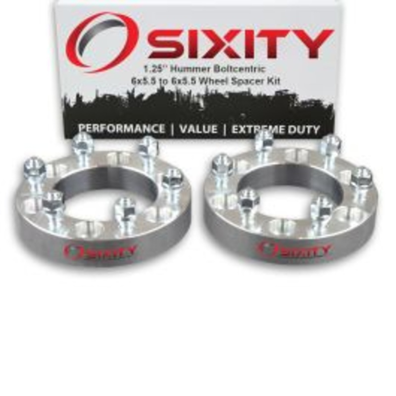 Sixity 2 pc 1.25" Thick Wheel Spacers - Hummer H3 Truck SUV - 6x5.5