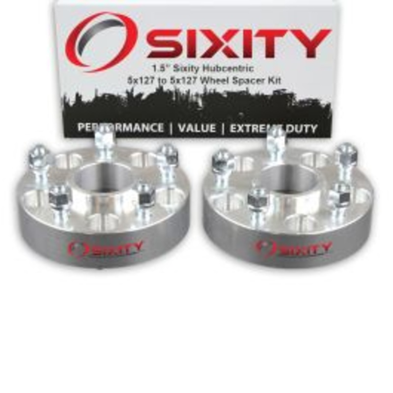 Sixity 2 pc 1.5" Inch Thick 5x127 Wheel Spacers 1/2-20tpi 1.25in Hubcentric