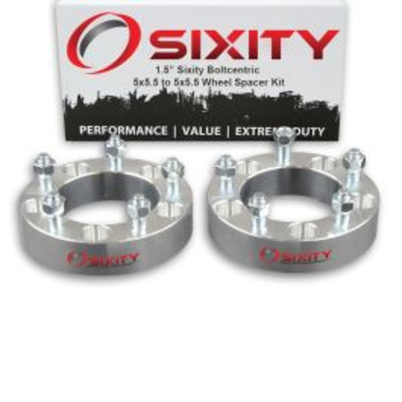 Sixity 2 pc 1.5" Inch Thick 5x5.5 Wheel Spacers 9/16-18tpi 1.25in Studs Lugs