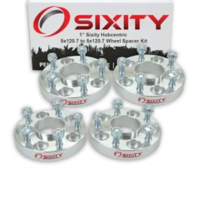 Sixity 4 pc 1" Inch Thick 5x120.7 Wheel Spacers M12x1.5mm 1.25in Hubcentric