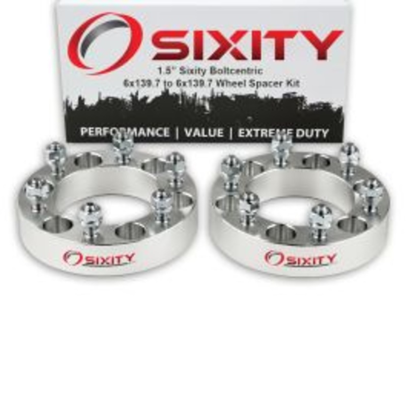Sixity 2 pc 1.5" Inch Thick 6x139.7 Wheel Spacers M12x1.5mm 1.25in Studs Lugs