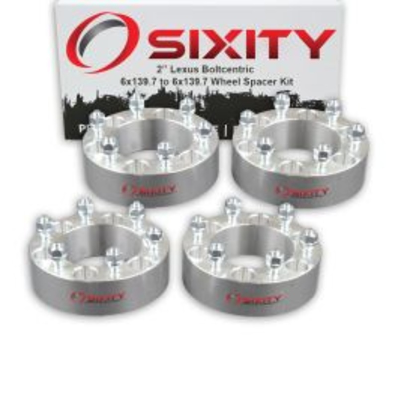 Sixity 4 pc 2" Thick Wheel Spacers - Lexus GX470 LX450 - 6x139.7mm