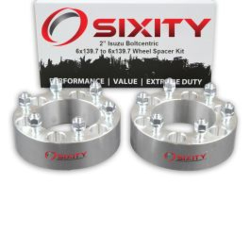 Sixity 2 pc 2" Thick Wheel Spacers - Isuzu Rodeo Trooper Truck - 6x139.7mm
