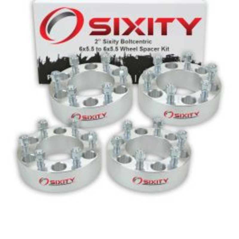 Sixity 4 pc 2" Inch Thick 6x5.5 Wheel Spacers M14x1.5mm 1.25in Studs Lugs