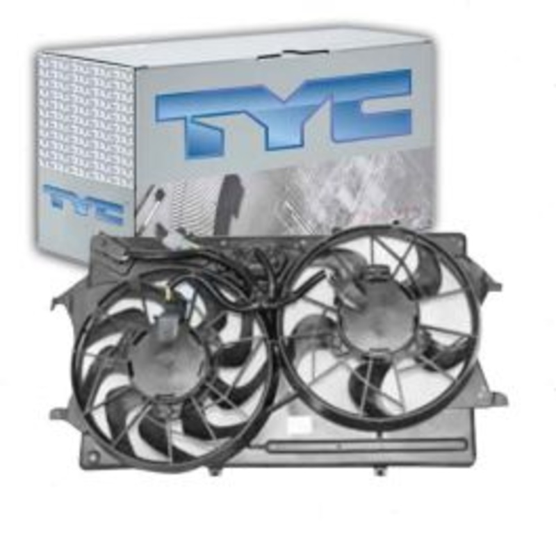 TYC Dual Radiator & Condenser Fan Assembly for 2000-2002 Ford Focus 2.0L L4
