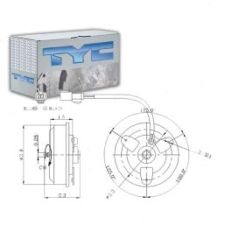 TYC Right Engine Cooling Fan Motor for 1990-1997 Honda Accord